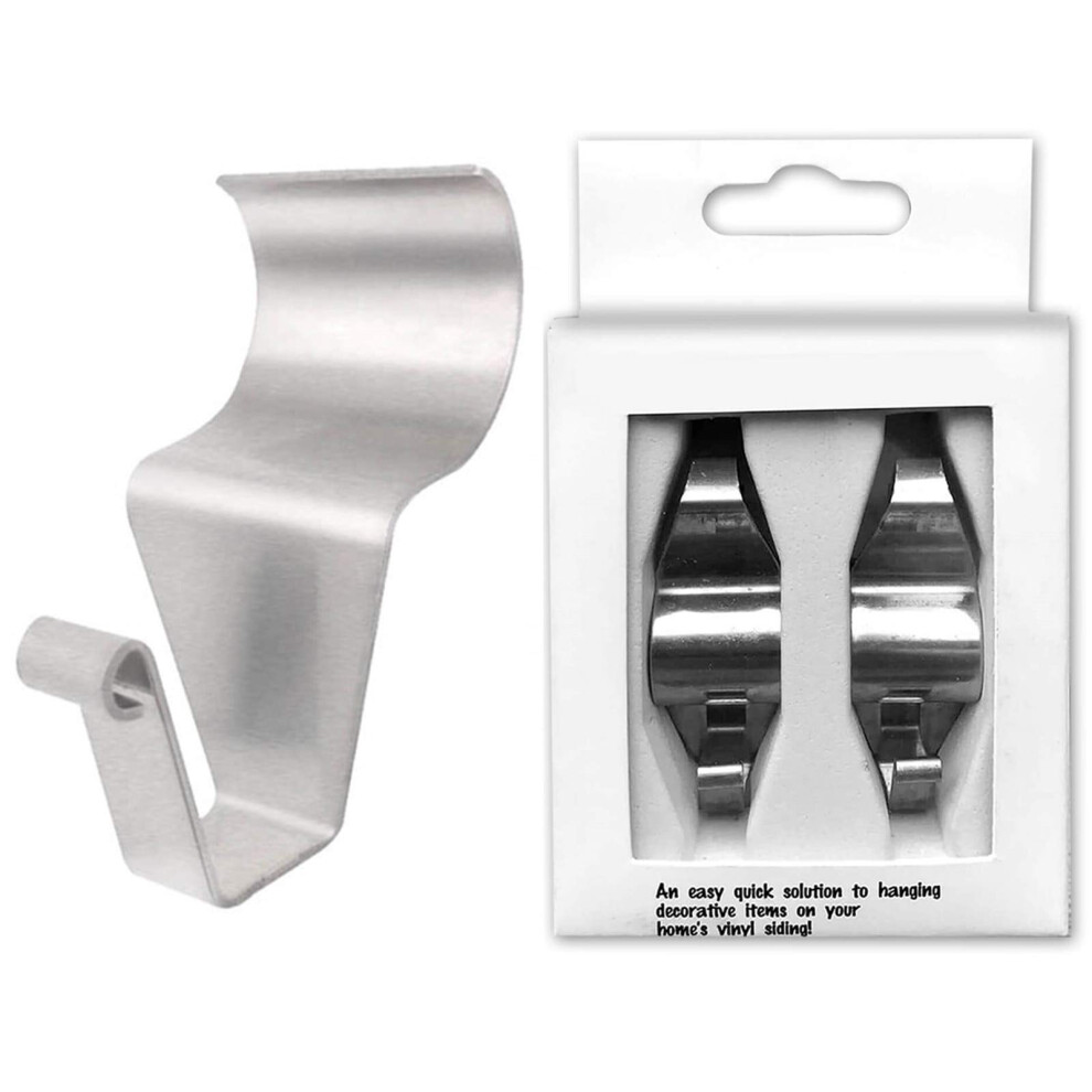 MIUKAA Vinyl Siding Hooks for Hanging Heavy Duty Outdoor Light Wreath Hanger 8 Pack