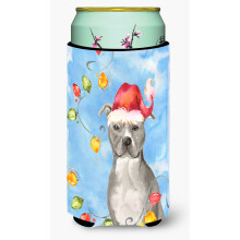 """"Caroline's Treasures CK2502TBC Christmas Staffordshire Bull Terrier Tall Boy Hugger koude drank-koozies Veelkleurig""""