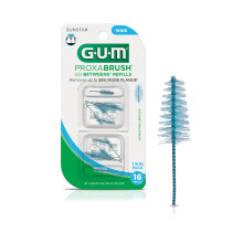 GUM Proxabrush Go-Betweens Refill - Bred - Kompatibel med GUM Permanent Handtag - Återanvändbara Tandborstar, 16st