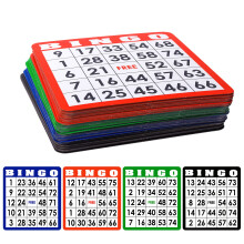 100-Pack Färgade Bingo Spelkort Set med Lättlästa Nummer