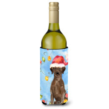 Caroline's Treasures Christmas Chocolate Labrador Retriever Weinflasche Hugger Cold-Beverage-Koozies 750 ml Mehrfarbig