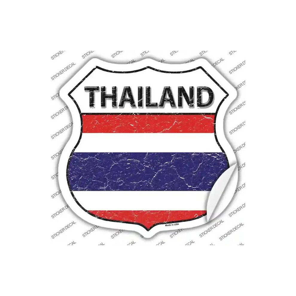 Smart Blonde Hs-421S-S Thailand Flag Novelty Highway Shield Sticker Decal - Small 731997822954