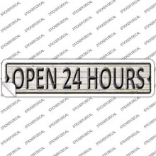 Smart Blonde K-1339s-S Open 24 Hours Novelty Narrow Sticker Decal - Small