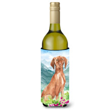 Caroline's Treasures CK2535LITERK Mountain Flowers Vizsla Weinflasche Hugger Cold-Beverage-Koozies 750 ml Mehrfarbig