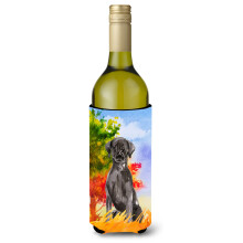 """"Caroline's Treasures CK1957LITERK Fall Black Labrador Retriever Wine Bottle Hugger cold-beverage-koozies 750 ml Multicolor""""