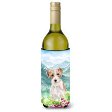 """"Caroline's Treasures Mountain Flowers Jack Russell Terrier Weinflasche Hugger Cold-Beverage-Koozies 750 ml Mehrfarbig""""