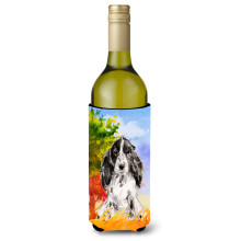 Caroline's Treasures CK1947LITERK Fall Black Parti Cocker Spaniel Weinflasche Hugger Cold-Beverage-Koozies 750 ml Mehrfarbig