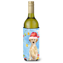 Caroline's Treasures Christmas Yellow Labrador Retriever Weinflasche Hugger Cold-Beverage-Koozies 750 ml Mehrfarbig