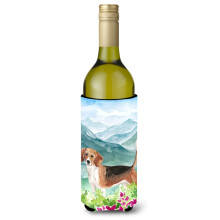 """"Caroline's Treasures CK1994LITERK Mountian Flowers Beagle Weinflasche Hugger Cold-Beverage-Koozies 750 ml Mehrfarbig""""