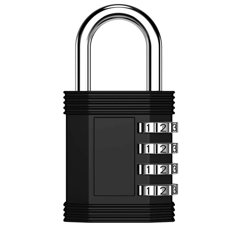 Zhege Gym Lock 4 Digit Combination Lock Locker Lock And Employee Locker Hasp And Storage - Easy To Set Your Own Keyless Resettable Number Lock Blac 631145388465