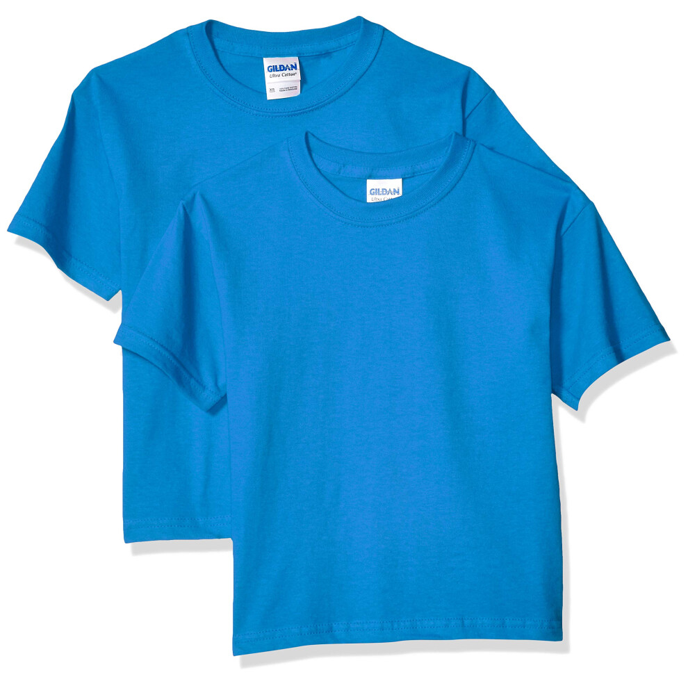 gildan unisex child Ultra cotton Youth T-shirt  2-pack T Shirt  Sapphire  X-Small US