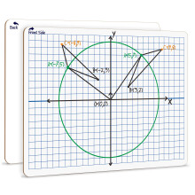 Placas de Gráficos XY Scribbledo 9" X 12" para Estudantes e Uso Escolar Lousa Branca Dupla Face