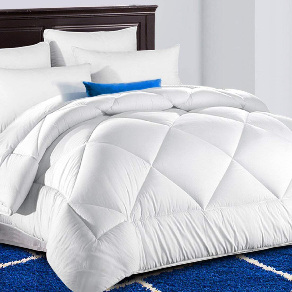TEKAMON All Season Cal King Comforter Winter Warm Summer Soft Quilted Down Alternative Duvet Insert Corner Tabs Machine Washable Luxury Fluffy R
