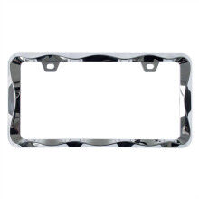 Sgooky 3D Curly Wave Pattern Nummerpladeholder Krom nummerpladeramme fra Pure Zinc Alloy Metal Perfekt pladeholder