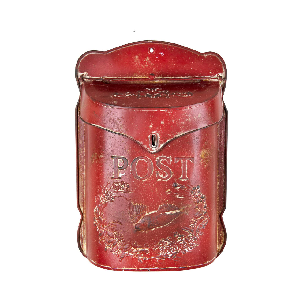 Kreatywna Kooperacja Red Expossed Tin Post Letter Box-image