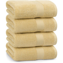 Serviettes d'utopie 4 morceaux de serviettes de bain de luxe Ensemble (27 x 54 pouces) 100% anneau file coton 600gsm poids leger et tres absorban