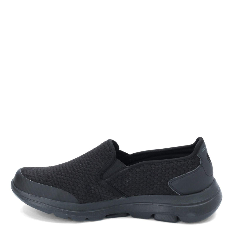 Skechers Men's GOwalk 5 - Elastic Stretch Athletic Slip-On Casual Loafer Walking Shoe Sneaker  Black  9 X-Wide