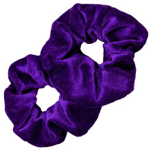Kenz Laurenz Hair Scrunchies - 2 samettia hiussidettä naisille tytöille hiuskumit poninhäntäpidike Scrunchy pakkaus purppura