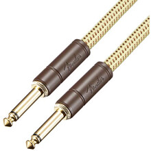 Fender Deluxe Series Instrumentkabel Guitarkabel Guitartilbeh?r Lige/Lige Tweed 5 fod