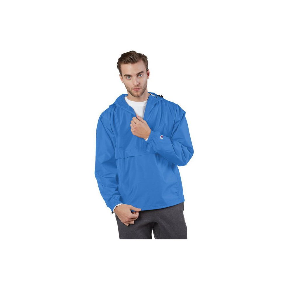 Adult Packable Anorak 14 Zip Jacket - BLAcK - SD0102H7K1FJ