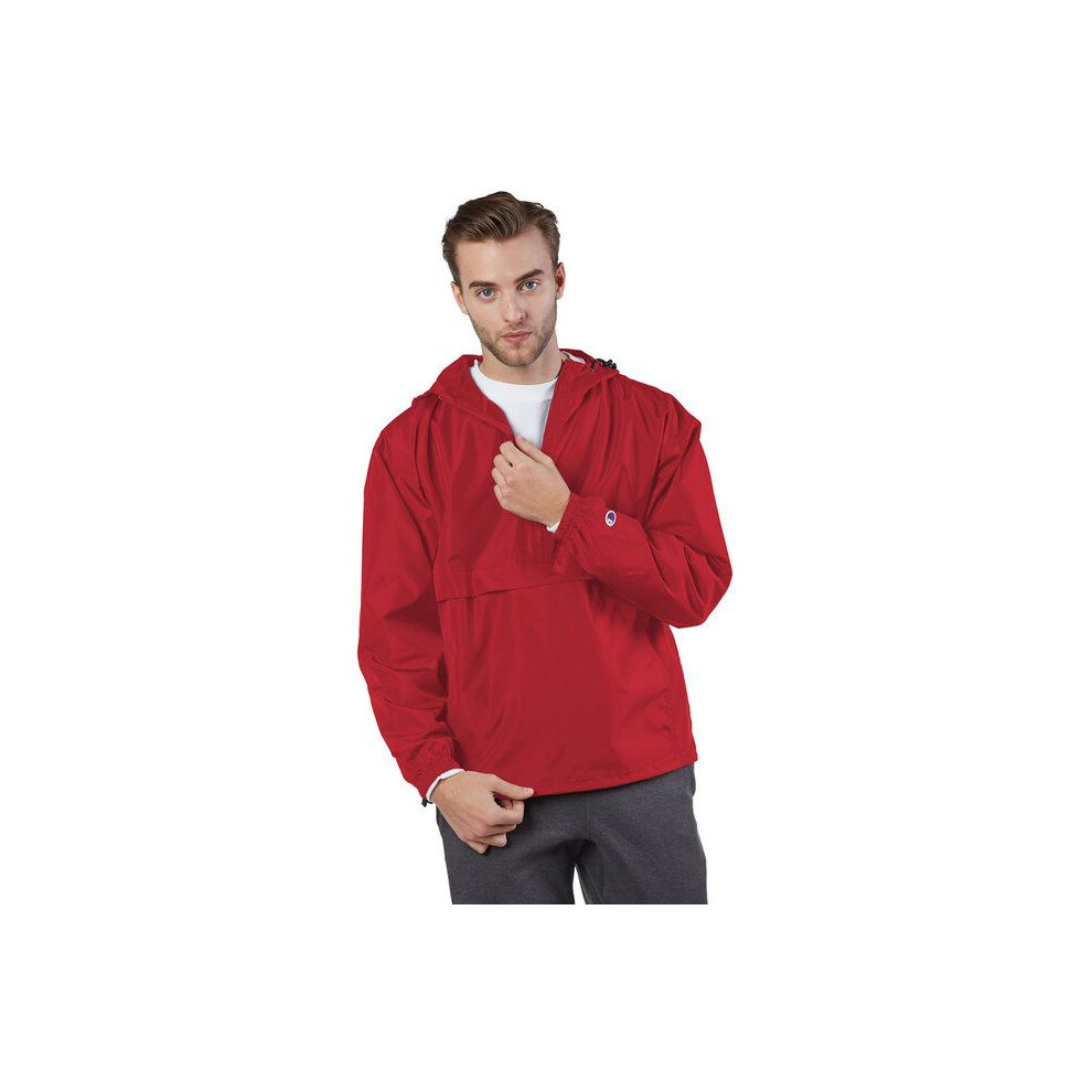 Adult Packable Anorak 14 Zip Jacket - BLAcK - SD0102H7K136