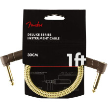 Fender Deluxe Series Instrument cable  AngleAngle  Tweed  1ft