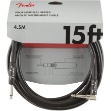 Fender Professional Series Instrumentkabel Guitarkabel Guitartilbeh?r Lige/vinkel Sort 15 fod