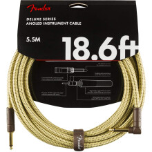 Fender Deluxe Series Instrumentkabel Lige/vinkel 18,6' Tweed