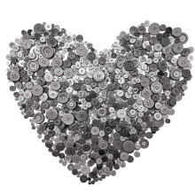 ESOCA 650 pcs butoane gri n vrac Buton asortat de dimensiuni gri pentru me?te?uguri butoane amestecate gri gri butoane artizanale pentru artizan