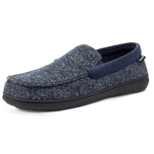 RockDove Men's SILVADUR Tweed Memory Foam Moc Slipper Size 10 US Men Navy