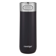 Copo de Viagem Contigo Luxe AutoSeal 16oz, Aço Inoxidável, Sem Vazamentos e Lavável na Máquina, Licorice