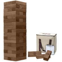GoSports Grote houten kanteltoren - Stapels tot 90 cm - Bruine houtbeits