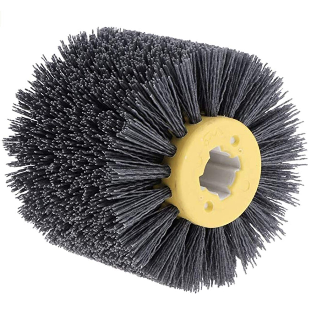 Signi Abrasif Nylon Dessin Roue Tambour Brunissage Polissage Brosse Pour Meubles En Bois Polissage Des Sols 120X100Mm 240 Grain 1 Paquet-image