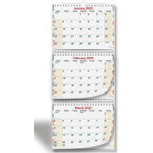 2025 2026 3-Month Wall Calendar by StriveZen Move-a-Page 11 x 26 Inches Large Vertical Wire bound January 25 - December 26 Use as Three Se
