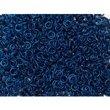 Anéis de Alumínio Anodizado Azul 1/2 Libra 14G 5/16" ID (850 Anéis)
