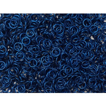 Anéis de Alumínio Anodizado Azul 1/2 Libra 14G 3/8" ID (725 Anéis)