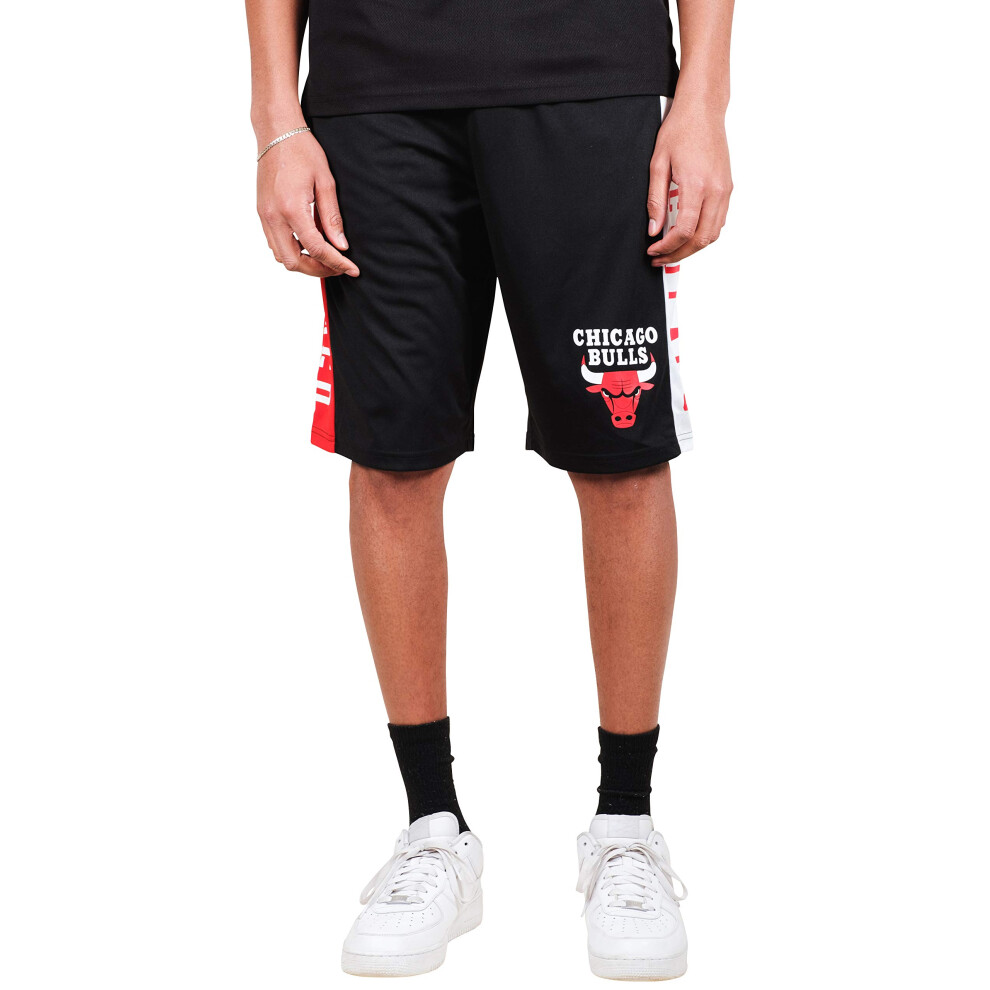 Ultra Game Nba Chicago Bulls Herren Mesh-Basketball-Shorts, Schwarz, Xx-Large-image