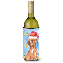 """"Caroline's Treasures CK2480LITERK Weihnachtsbeleuchtung Vizsla Weinflasche Hugger Cold-Beverage-Koozies 750 ml Mehrfarbig""""