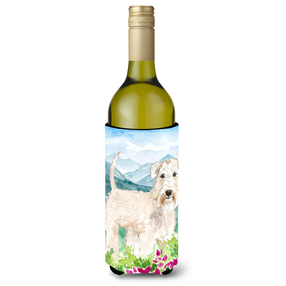 Coffret Cadeau Pour Bouteille De Vin Caroline's Treasures (CK2515LITERK) Motif Fleurs De Montagne, Motif Wheaten Terrier, 750 Ml, Multicolore-image