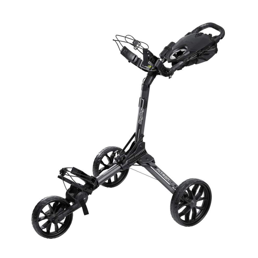 Chariot de golf     3 roues Bag Boy Nitron, ouverture et pliage faciles en une seule    tape, console de score, porte-gobelet, support pour appareil