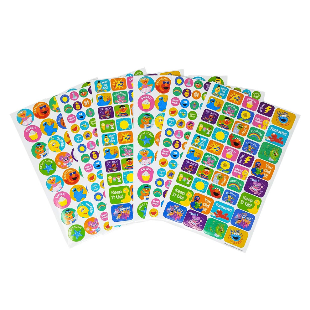 Sesame Street 400+ Fun & Reward Sticker Book  6 Sheets  Incentive Stickers for Kids  Great for Teachers  Parents  or Caregivers  Incentives  Crafts an