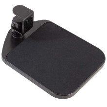 VIVO Desk Clamp Adjustable Computer Mouse Pad and Device Holder Extended Rotating Platform Tray  Fits up to 2 inch Desktops  Black  MOUNT-MS01A