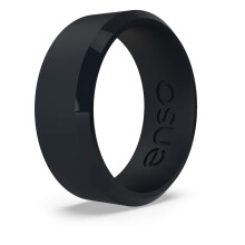 ENSO RINGS BEL Classic Silicone Wedding Ring - Hipoalerg   nico Banda de casamento unissex - Banda confort   vel para estilo de vida ativo - 8mm de l