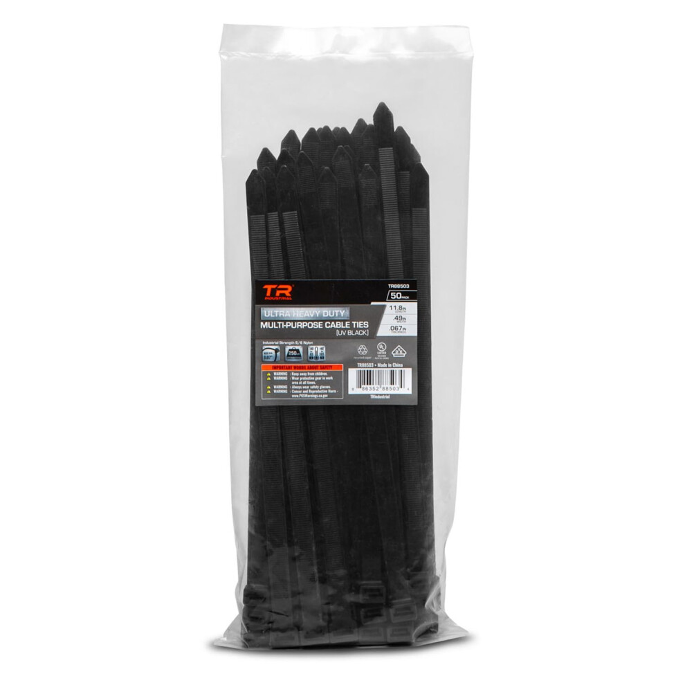 Tr Industrial Ultra Heavy Duty Multi-Purpose Uv Cable Ties 11.8 886352885034