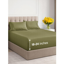 Extra Deep Pocket Queen Sheets - 4 Piece Breathable & Cooling Bed Sheets - Hotel Luxury Bed Sheet Set - Soft Wrinkle Free & Comfy - Easily Fits Extr