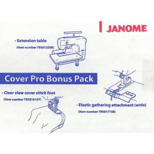 Janome Janome Coverpro Bonus Pack til 1000CPX / 2000CPX