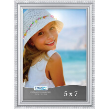 Icona Bay 5x7 Silver Picture Frame Beautifully Detailed Molding Contemporary Picture Frame Set Wall Mount or Table Top Inspirations Collection
