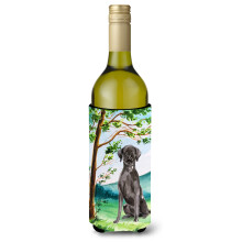 Caroline's Treasures CK2027LITERK Under The Tree Black Labrador Weinflasche Hugger Cold-Beverage-Koozies 750 ml Mehrfarbig