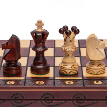 Husaria Europäisches Internationales Holz-Schachspiel, Botschafter - 21,7 Zoll - Großes Schachset mit handgefertigten Figuren