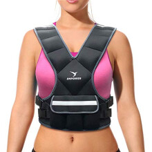 Empower Weighted Vest voor vrouwen - Trainingsvest - Vaste 8 lbs of Verstelbaar 10-12-14-16 lbs - Voegt weerstand toe aan krachttraining, hardlopen, w